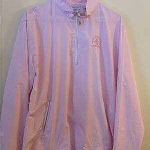 Ashworth Women’s Golf Jacket Pink Half Zip Front Long Sleeve Wind Resistant